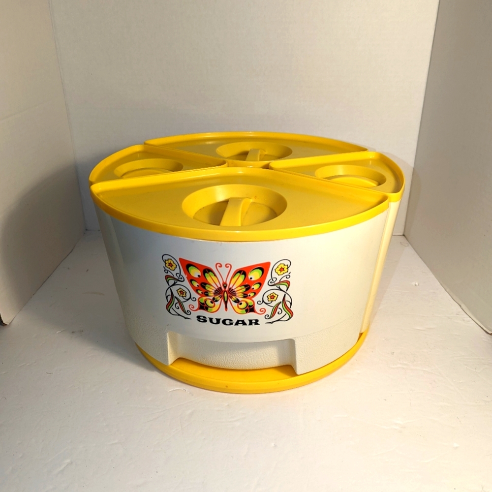 Vintage Sterilite Food Cannisters Lazy Susan